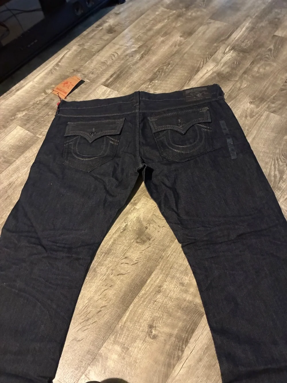 True Religion Jeans Men’s SZ 44 Ricky Big QT Blue Black Grey Made In Usa